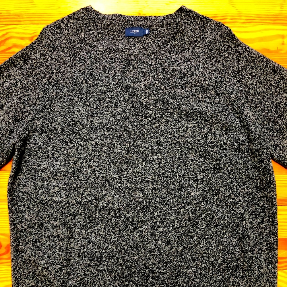 J Crew Mens Sweater Black and Gray